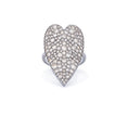 Load image into Gallery viewer, Sterling and Diamond Elongated Heart Ring
