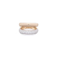 Load image into Gallery viewer, 14 Karat Gold Diamond Double Band Pinky Ring

