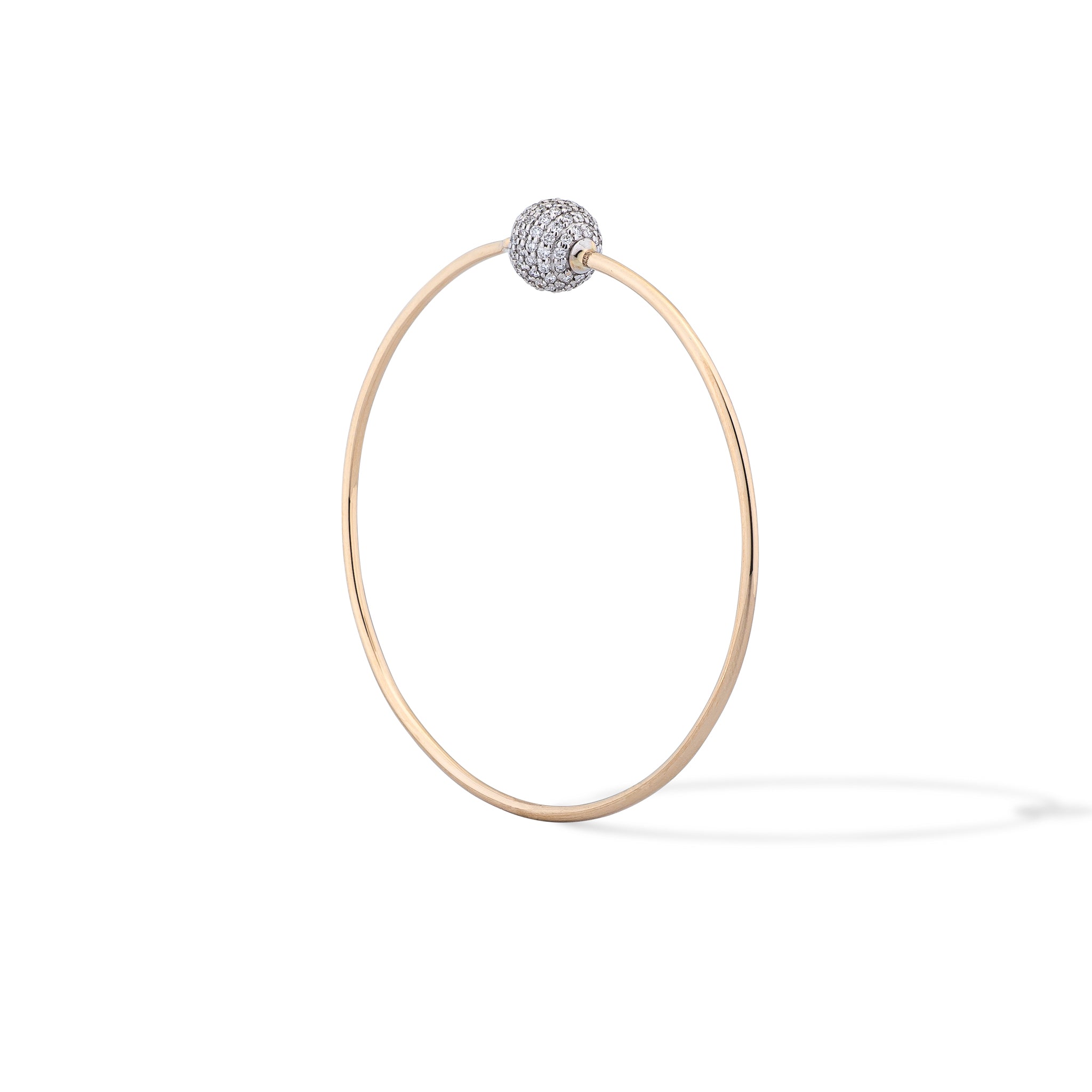 14 Karat Yellow Gold Diamond Ball Wire Bracelet