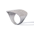 Load image into Gallery viewer, Sterling and Diamond Wave Ring
