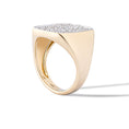 Load image into Gallery viewer, 14 Karat Gold Two Tone Diamond Large Signet Ring
