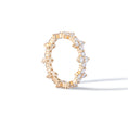Load image into Gallery viewer, 14 Karat Yellow Gold Diamond Floral Eternity Pinky Ring
