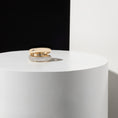 Load image into Gallery viewer, 14 Karat Gold Diamond Double Band Pinky Ring
