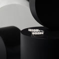 Load image into Gallery viewer, Sterling and Diamond Bypass Ring
