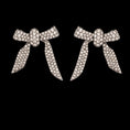 Load image into Gallery viewer, Silver and Diamond Bow Earrings
