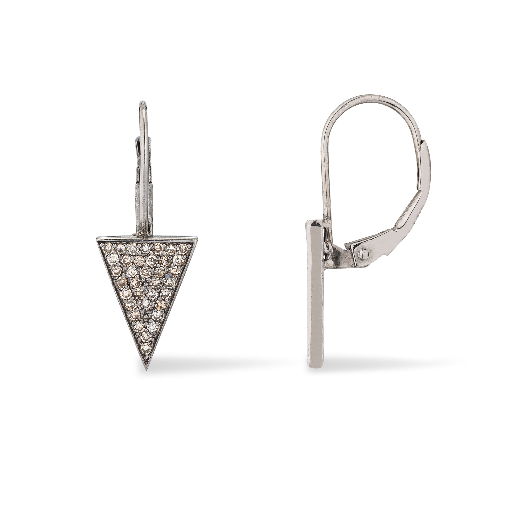 Sterling and Diamond Spike Earring