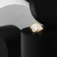 Load image into Gallery viewer, 14 Karat Yellow Gold Moissanite Heart Signet Pinky Ring
