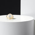 Load image into Gallery viewer, 14 Karat Yellow Gold Moissanite Heart Signet Pinky Ring
