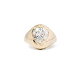 Load image into Gallery viewer, 14 Karat Yellow Gold Moissanite Heart Signet Pinky Ring
