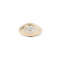 Load image into Gallery viewer, 14 Karat Yellow Gold Moissanite Marquise Signet Pinky Ring
