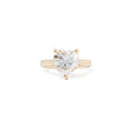 Load image into Gallery viewer, 14 Karat Yellow Gold Moissanite Heart Pinky Ring
