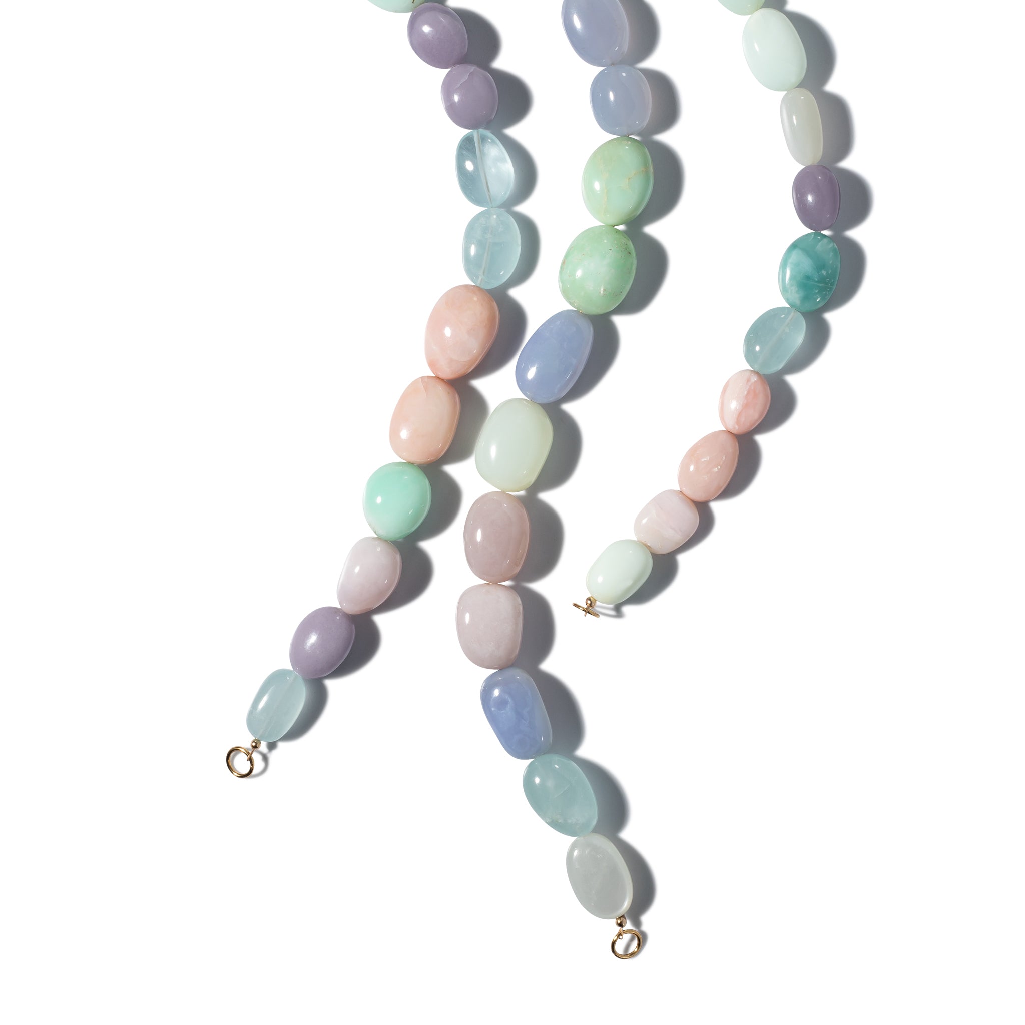 Multi Gemstone Beaded Necklace 32"