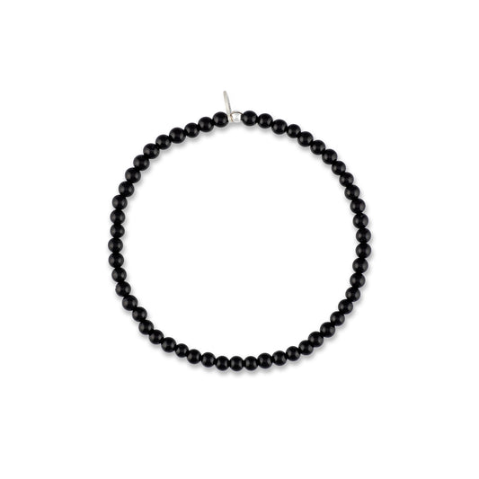 Mens Black Onyx Beaded Bracelet
