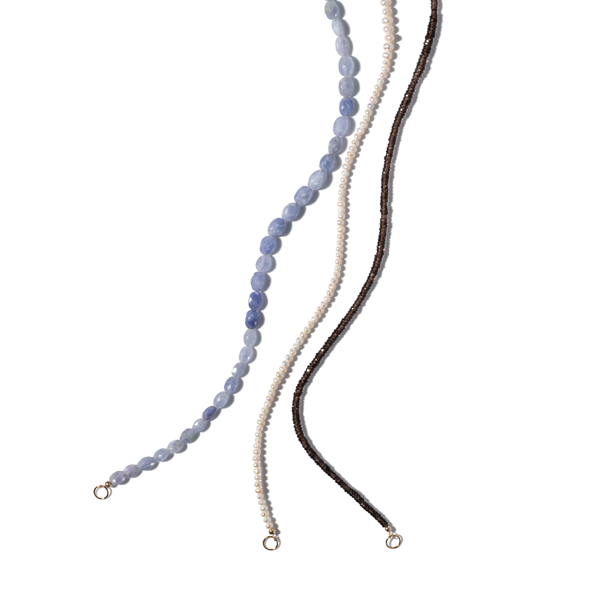 Hackmanite Oval Fixed Beaded Necklace 26.00"