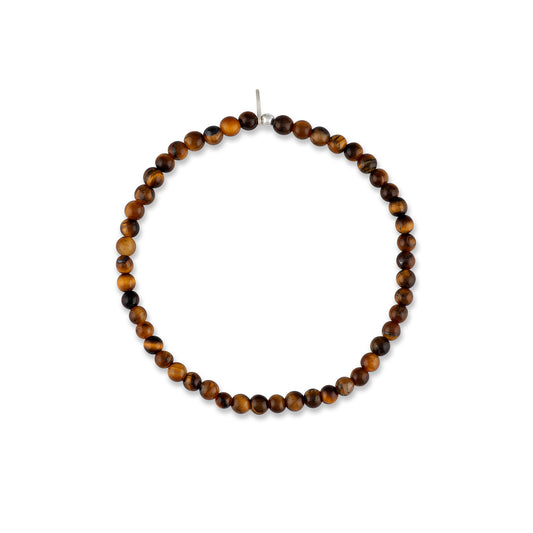 Mens Tigers Eye Beaded Bracelet