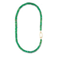 Load image into Gallery viewer, Enhanced Green Opal Fixed Beaded Necklace
