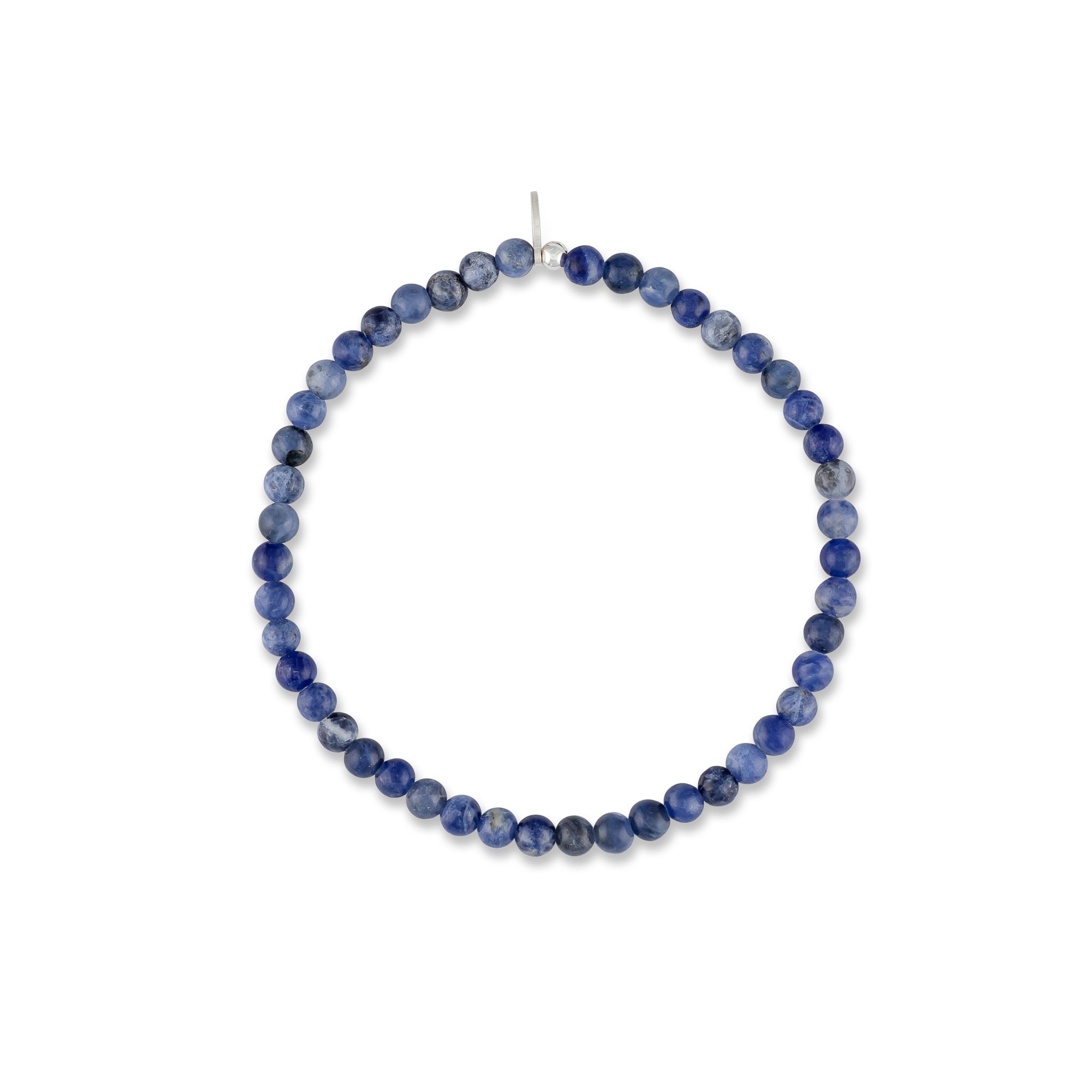 Mens Blue Soladite Beaded Bracelet