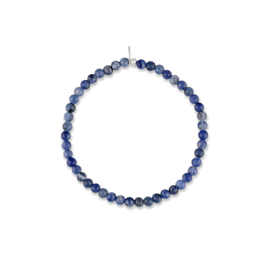 Mens Blue Soladite Beaded Bracelet
