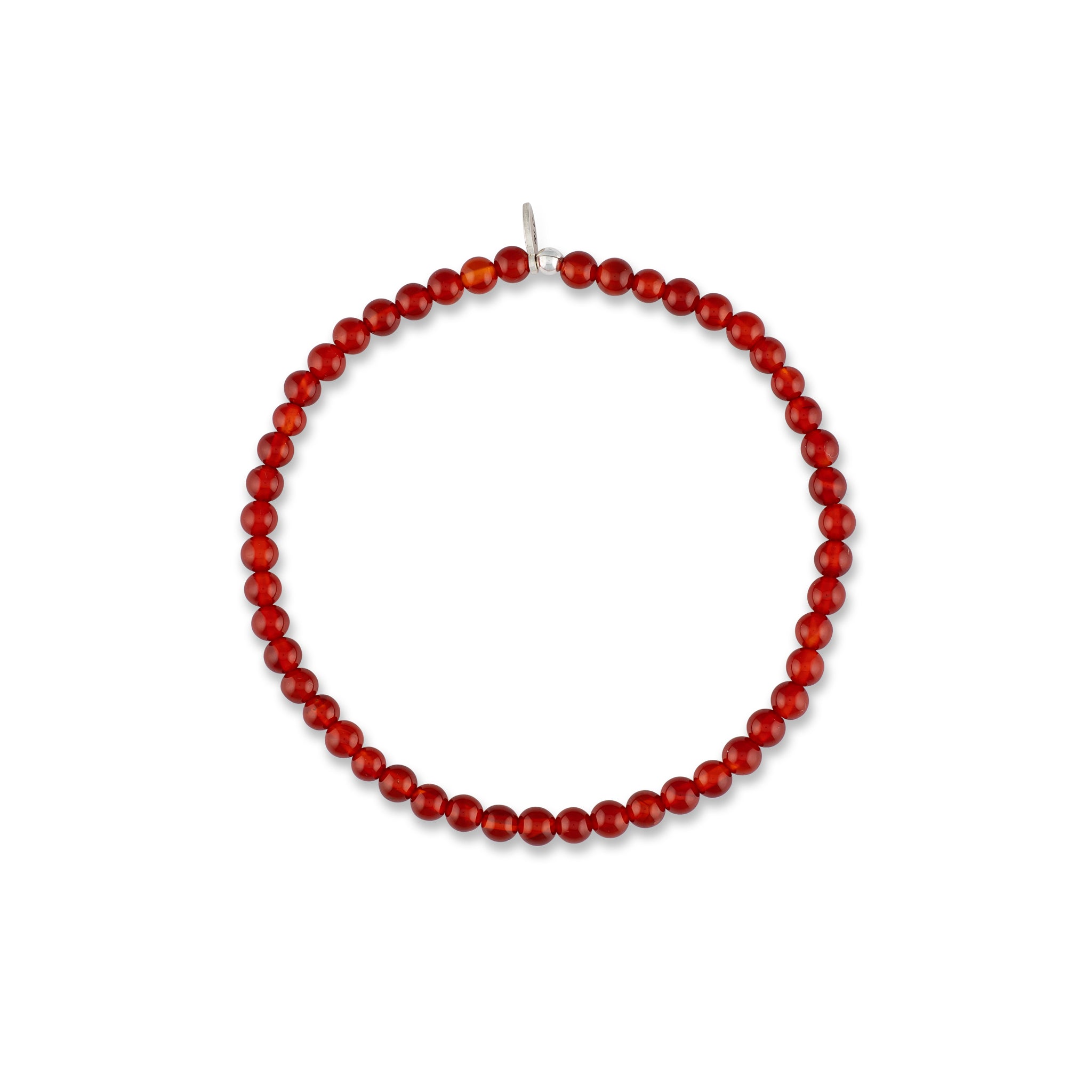 Mens Carnelian Beaded Bracelet