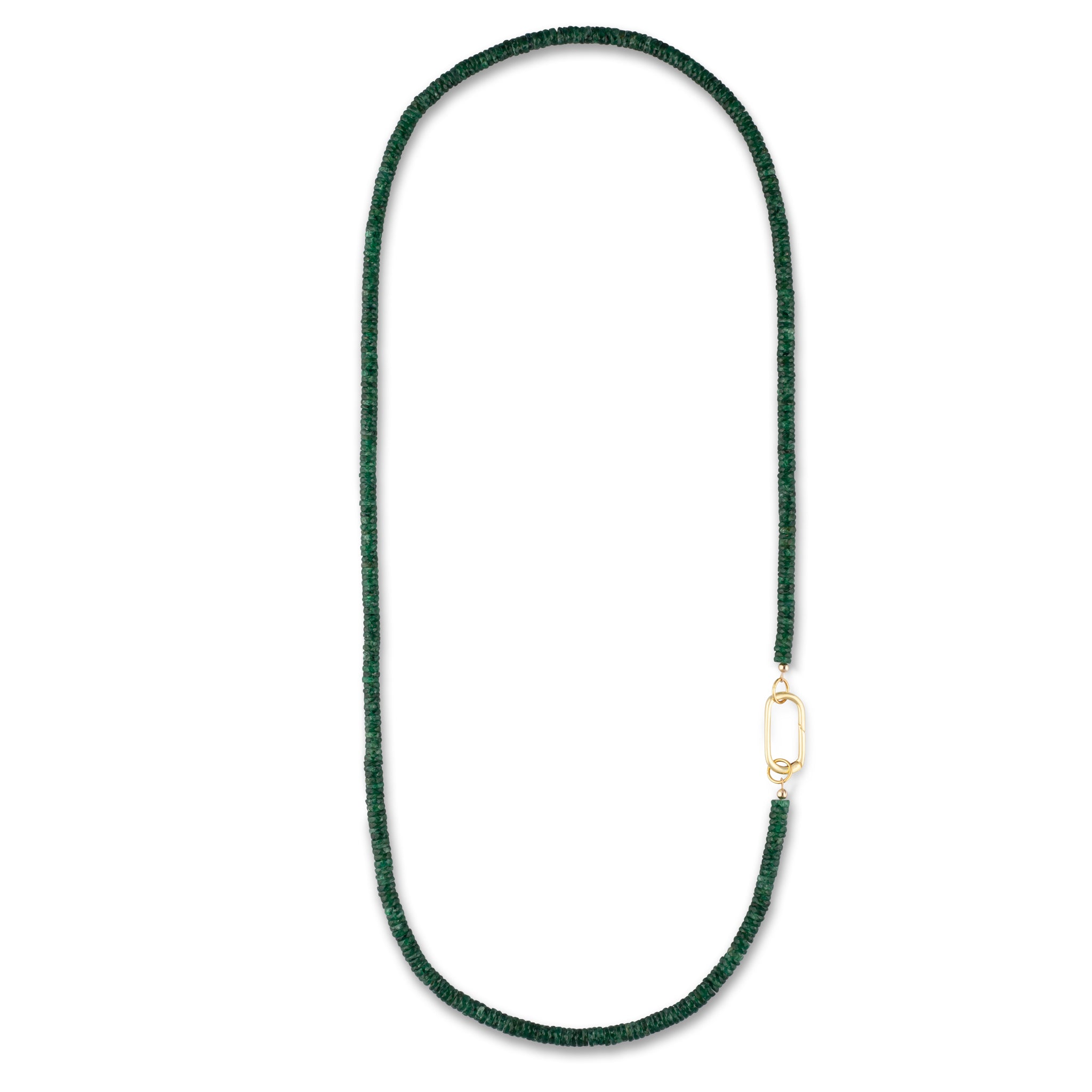 Green Aventurine Fixed Beaded Necklace 28"