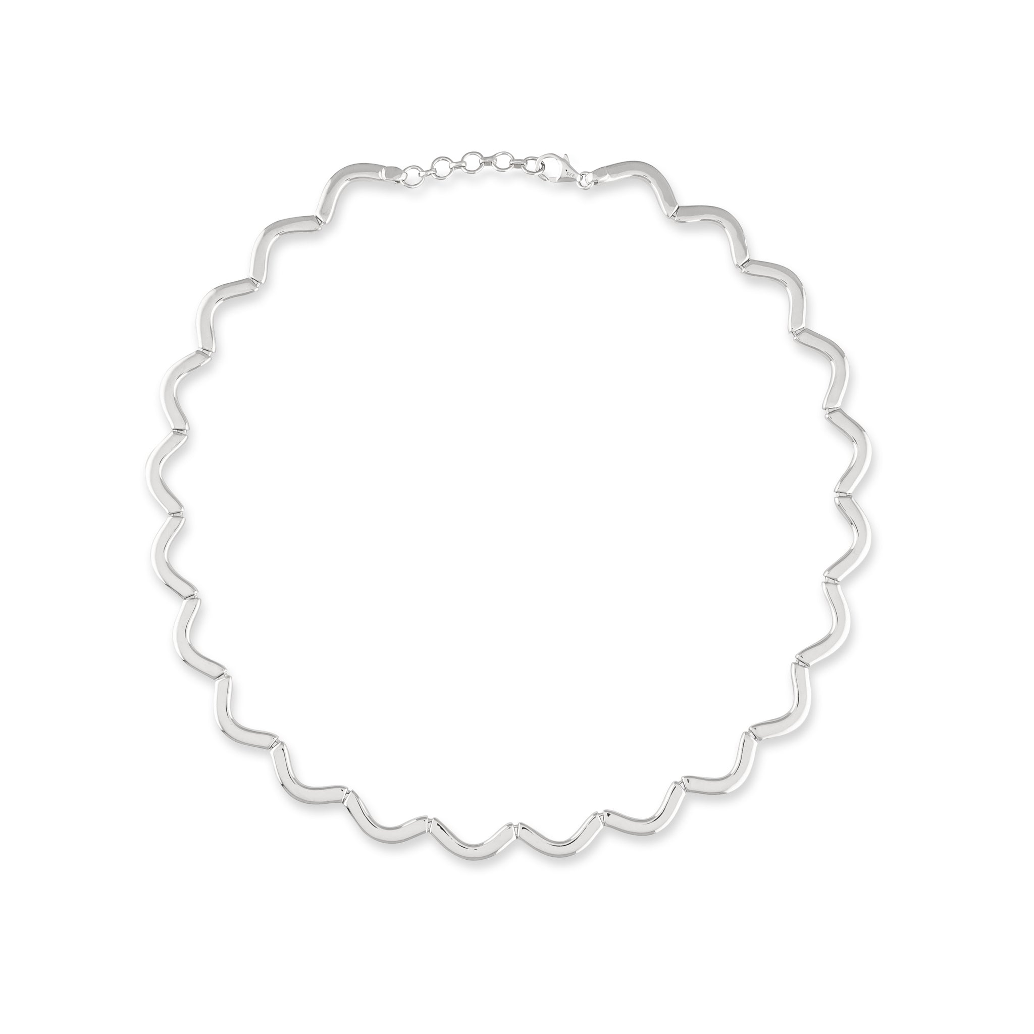 Sterling Silver Wave Necklace