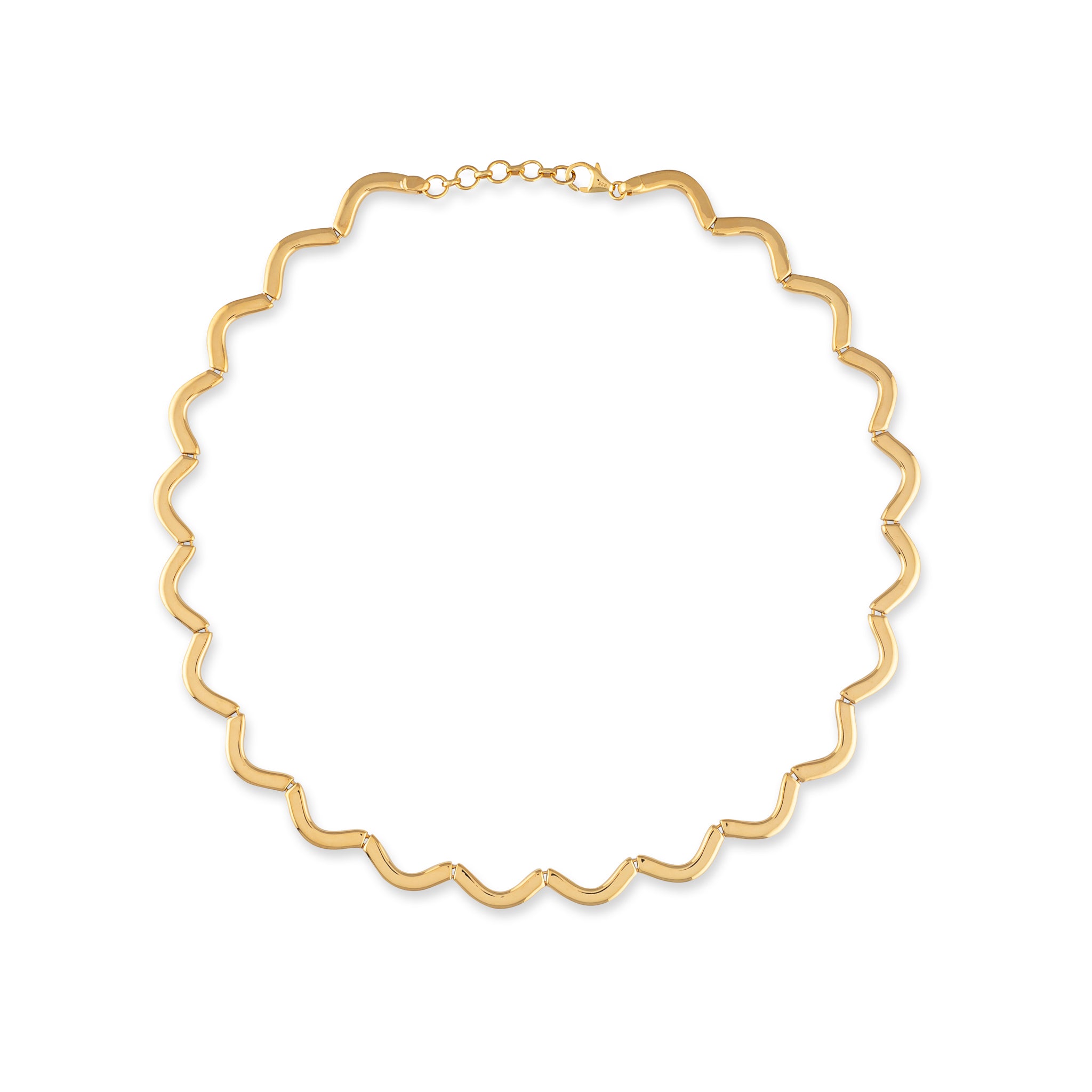 Yellow Micron Wave Necklace