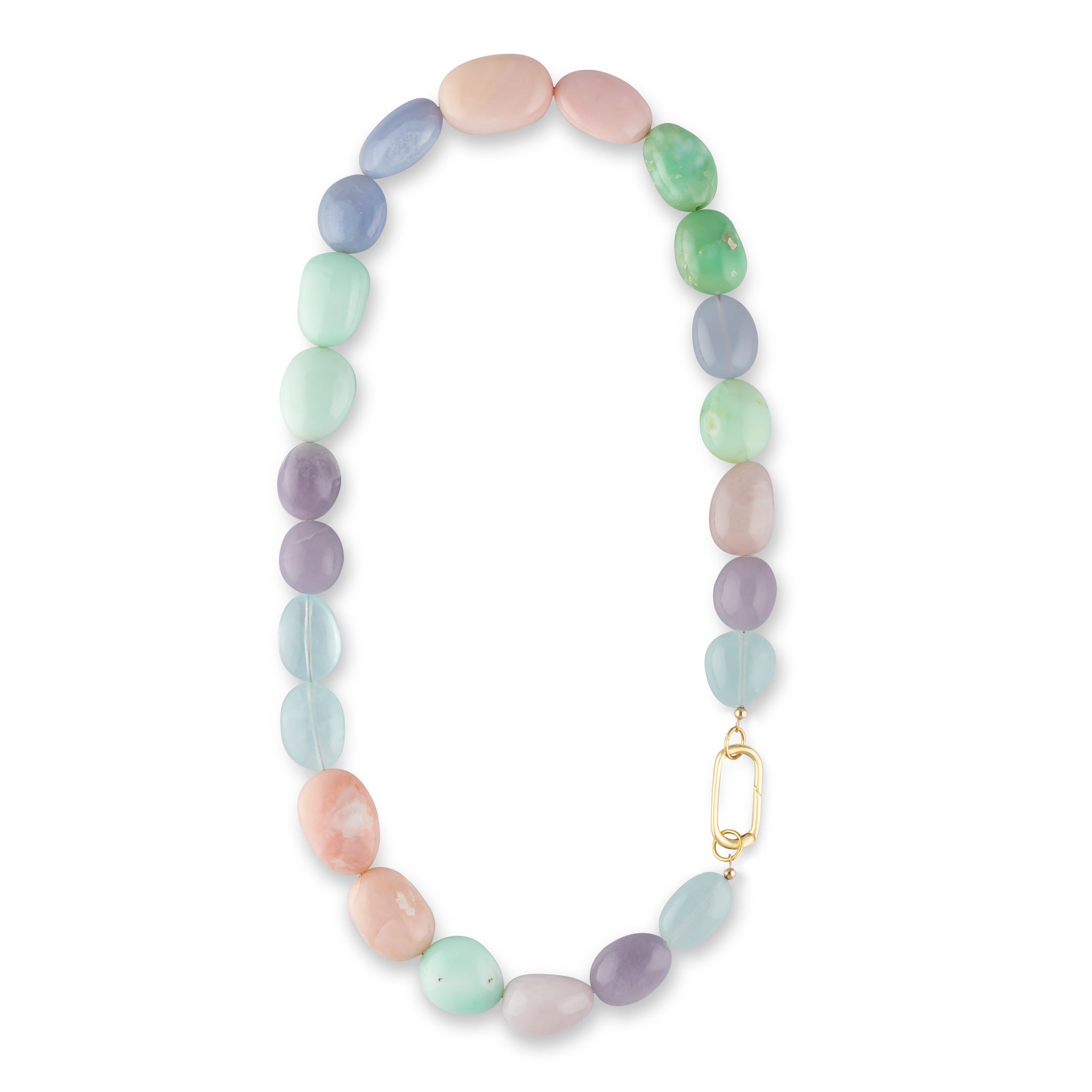 Multi Gemstone Beaded Necklace 28"