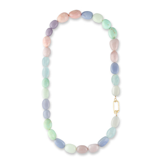 Multi Gemstone Beaded Necklace 20"