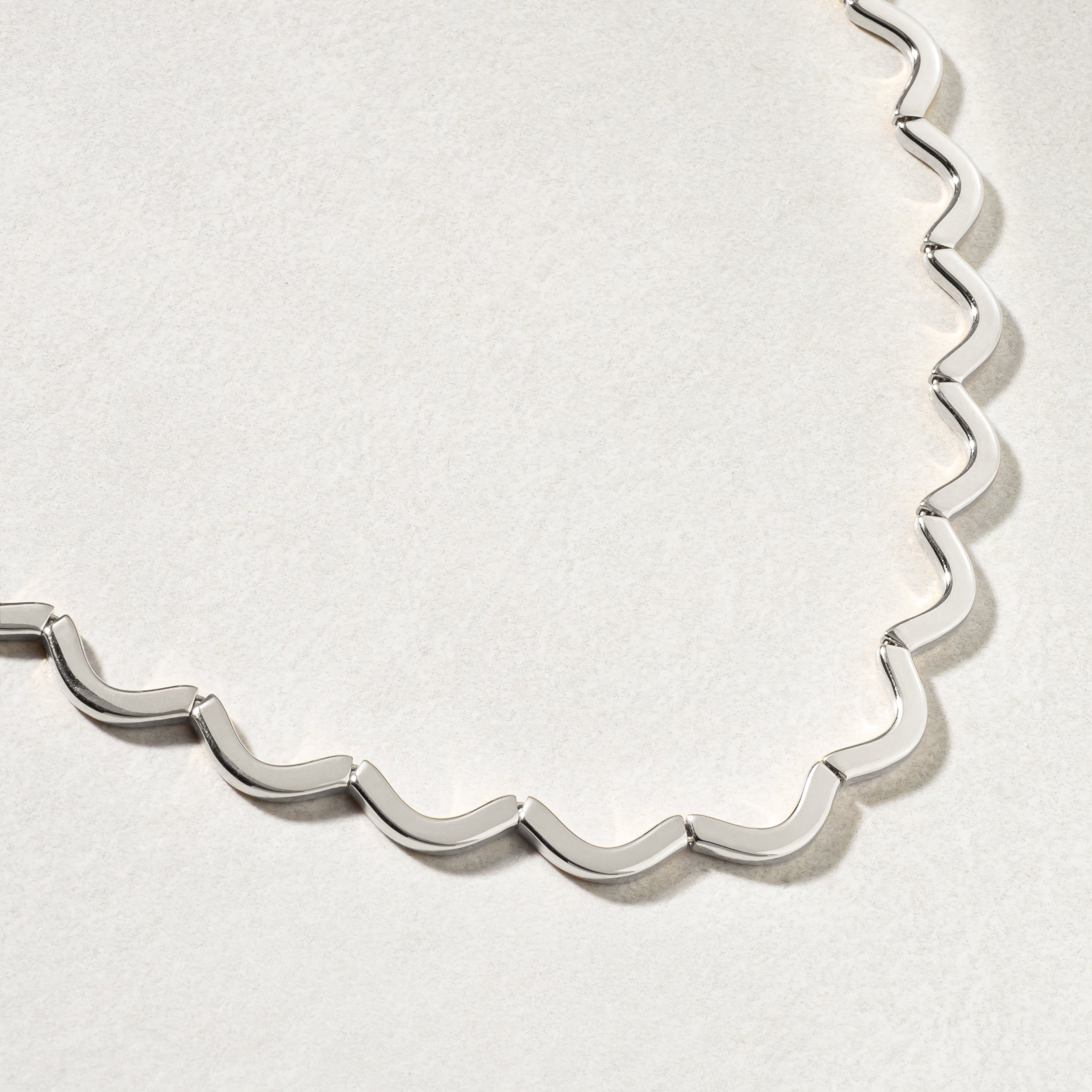 Sterling Silver Wave Necklace