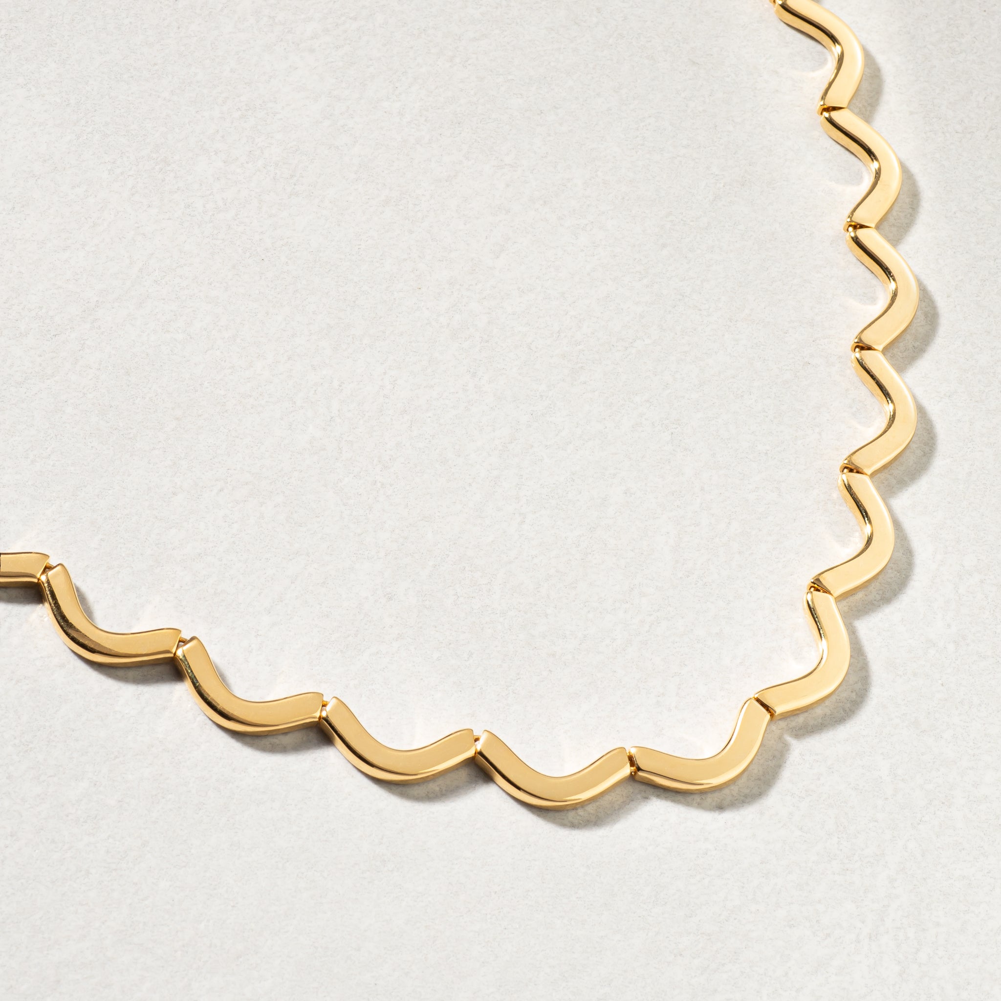 Yellow Micron Wave Necklace