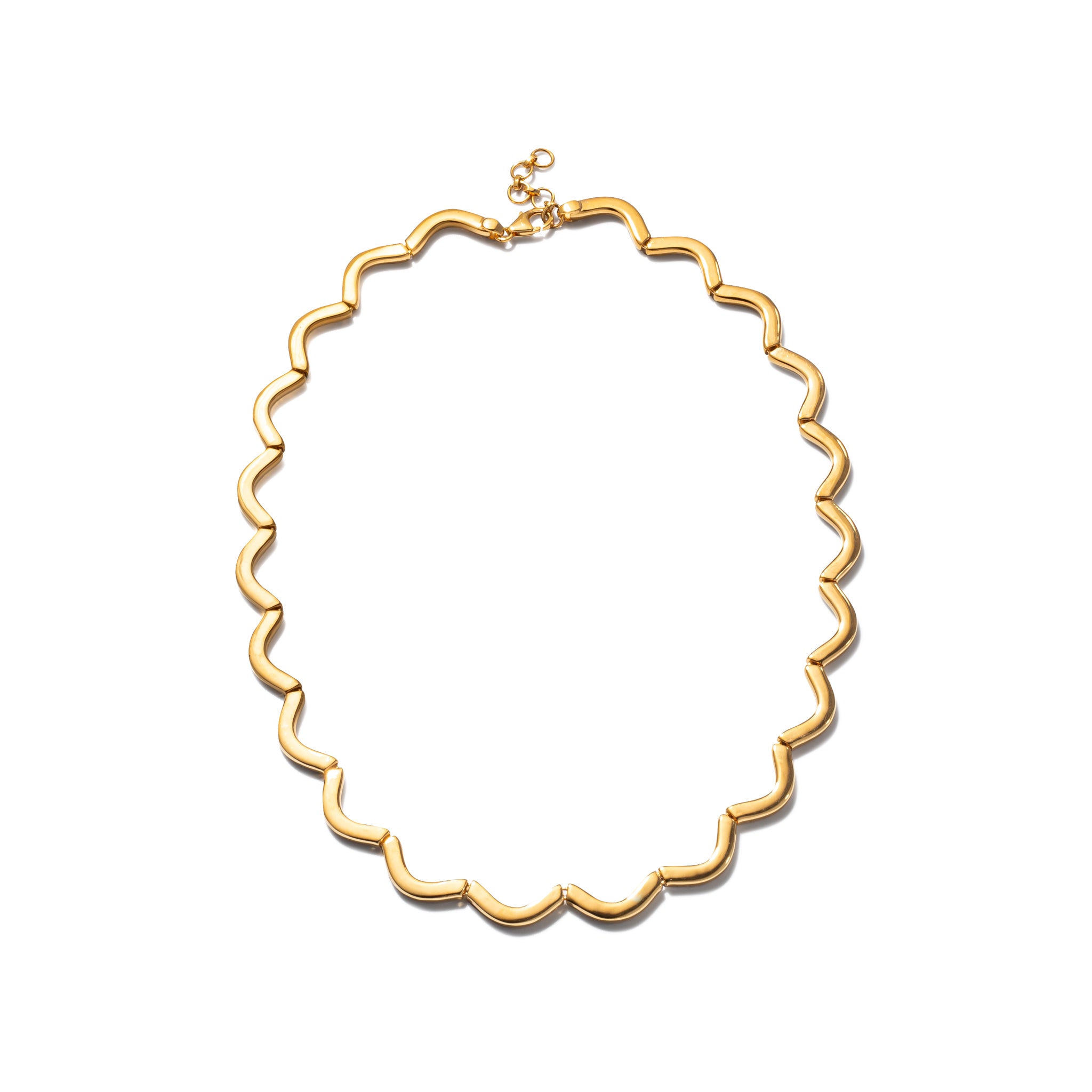 Yellow Micron Wave Necklace