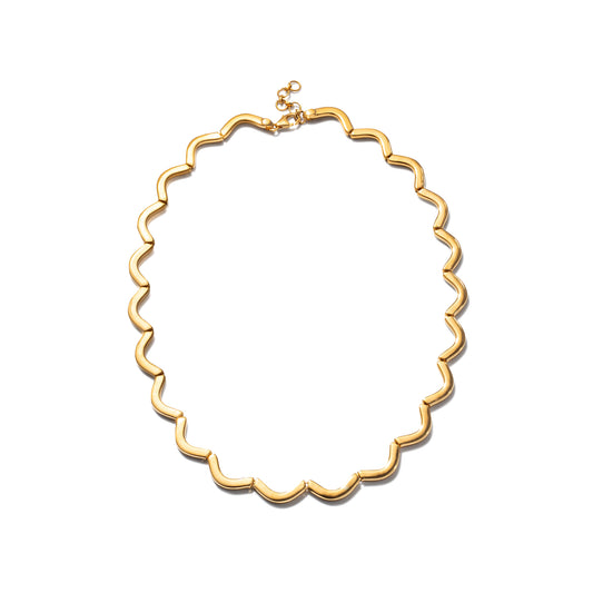 Yellow Micron Wave Necklace