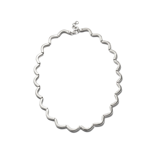 Sterling Silver Wave Necklace