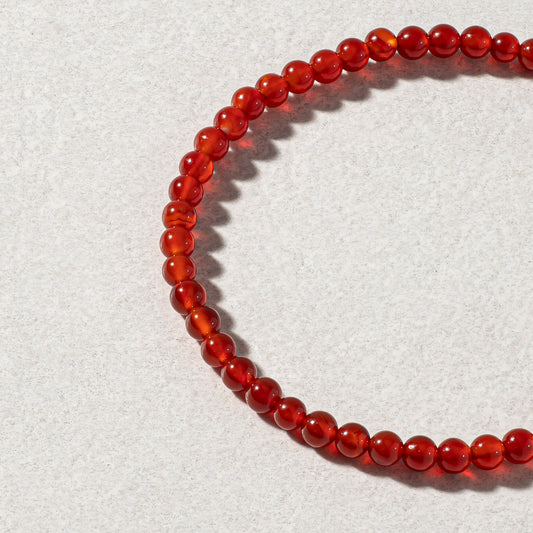 Mens Carnelian Beaded Bracelet