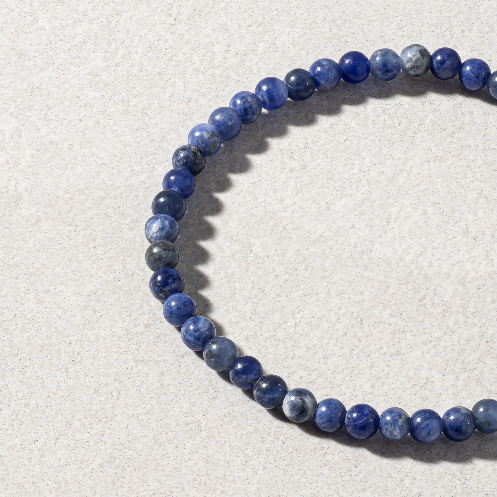 Mens Blue Soladite Beaded Bracelet