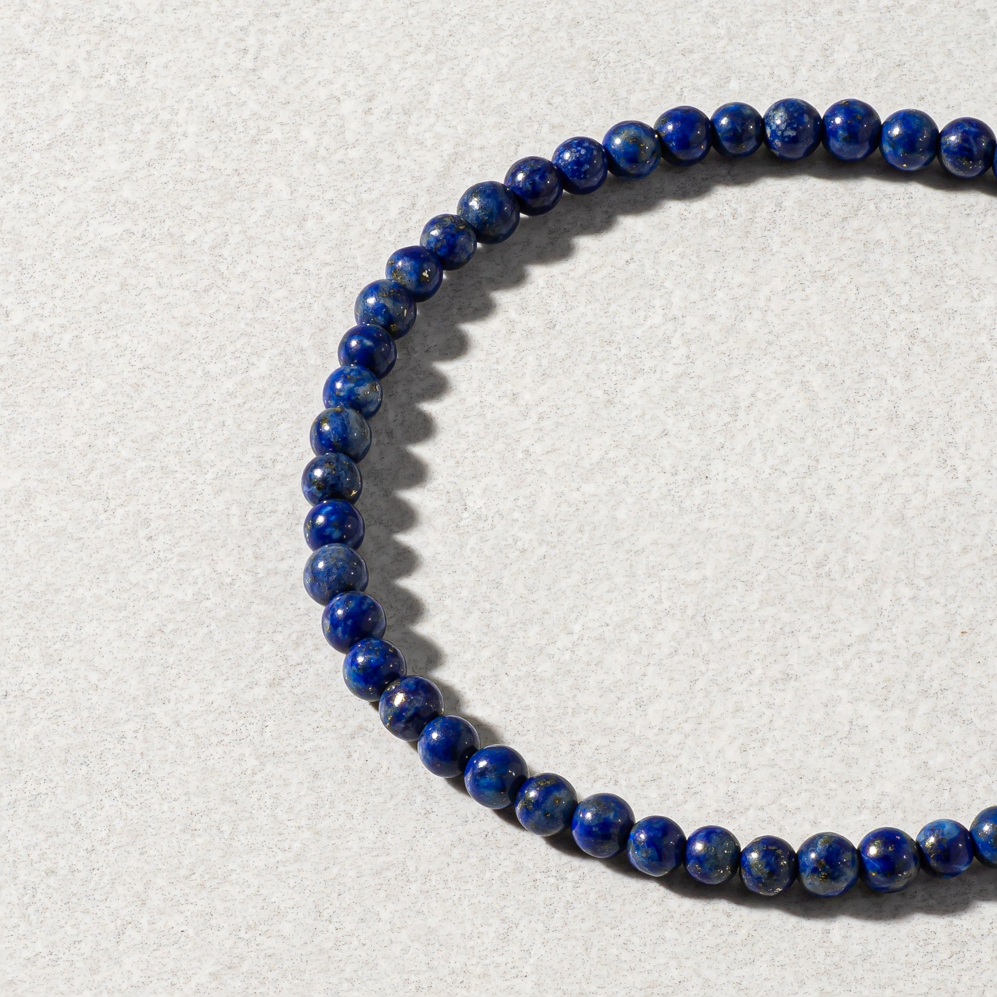 Mens Blue Lapis Beaded Bracelet