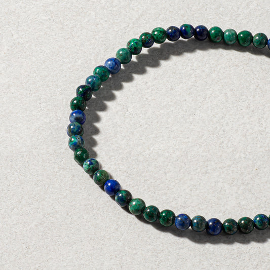 Men Azurite Malachite Beaded Bracelet