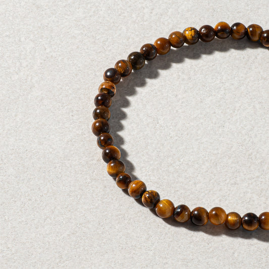 Mens Tigers Eye Beaded Bracelet