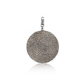 Load image into Gallery viewer, Black Rhodium Diamond Clip Disk Charm 40mm

