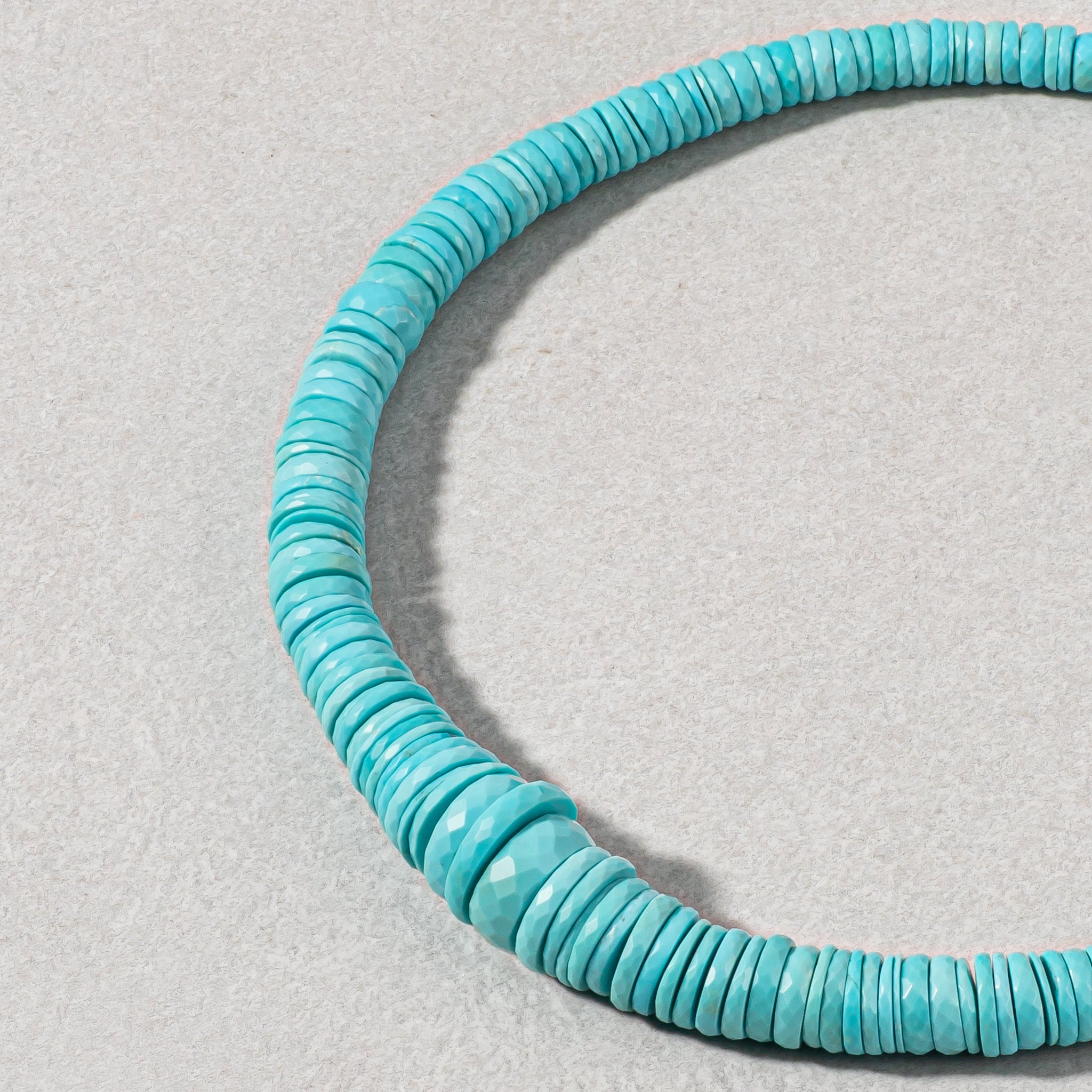 Sleeping Beauty Turquoise Adjustable Beaded Necklace