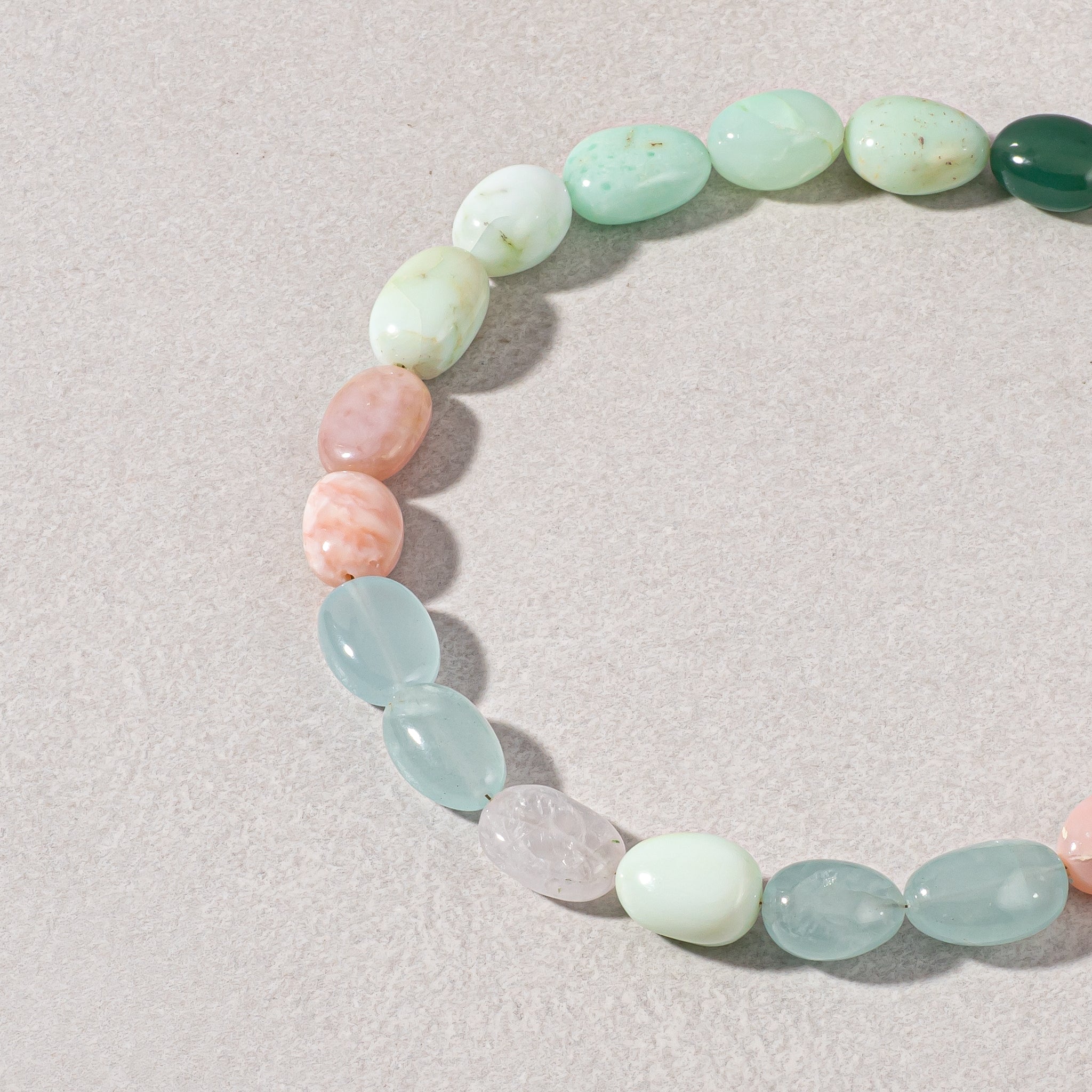 Multi Gemstone Beaded Necklace 32"