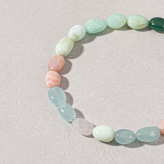 Multi Gemstone Beaded Necklace 16"-18" Adjustable