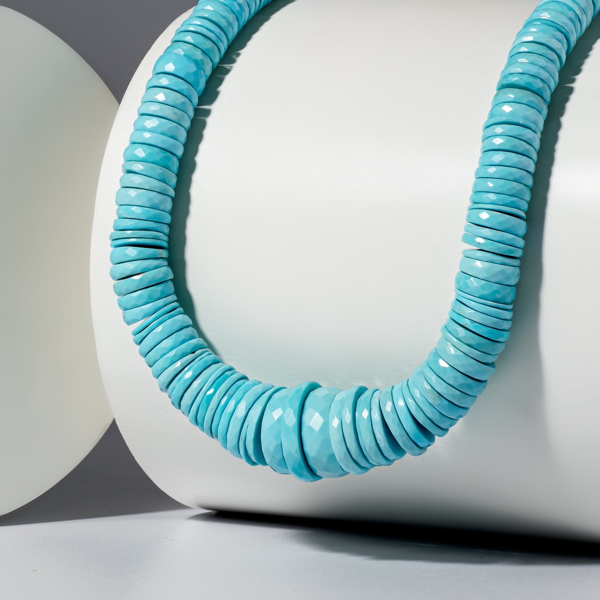 Sleeping Beauty Turquoise Adjustable Beaded Necklace