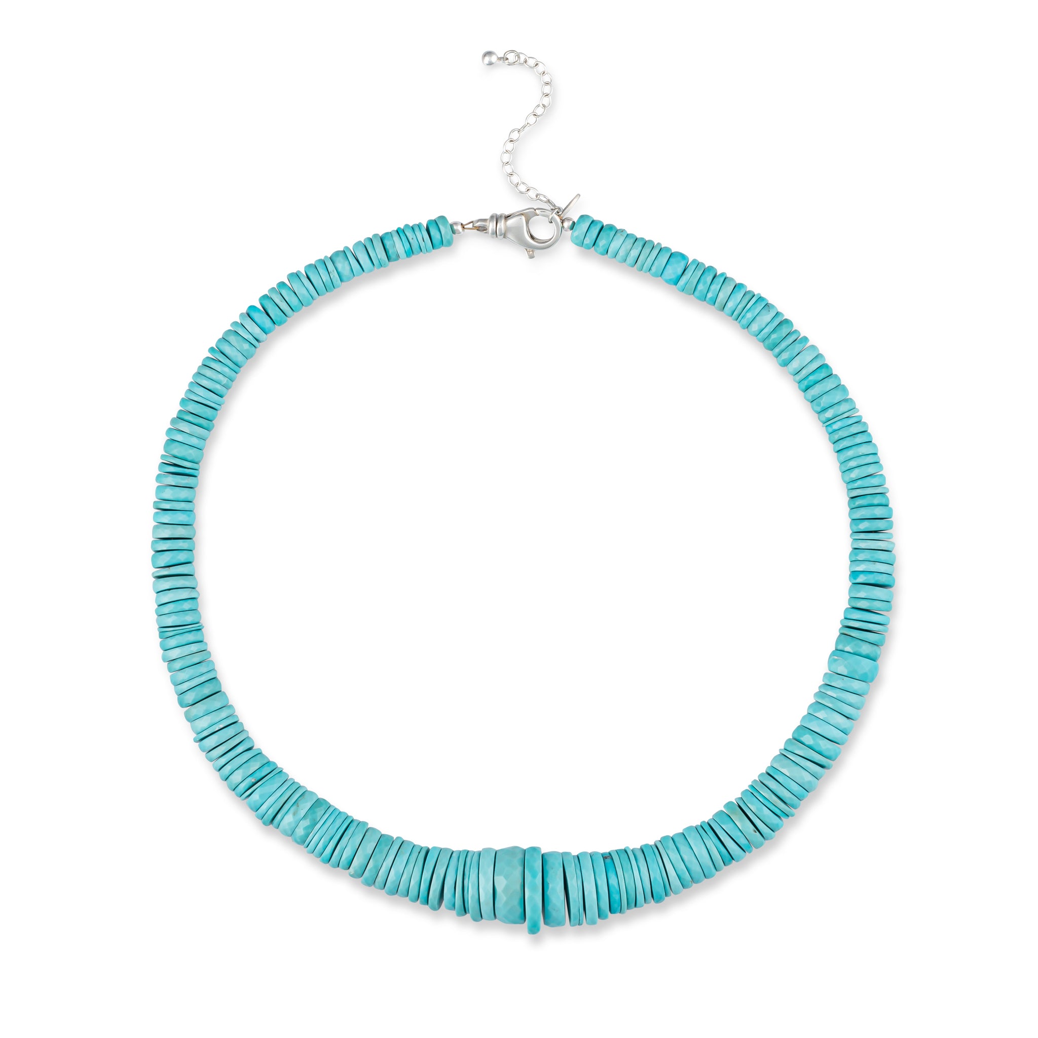 Sleeping Beauty Turquoise Adjustable Beaded Necklace