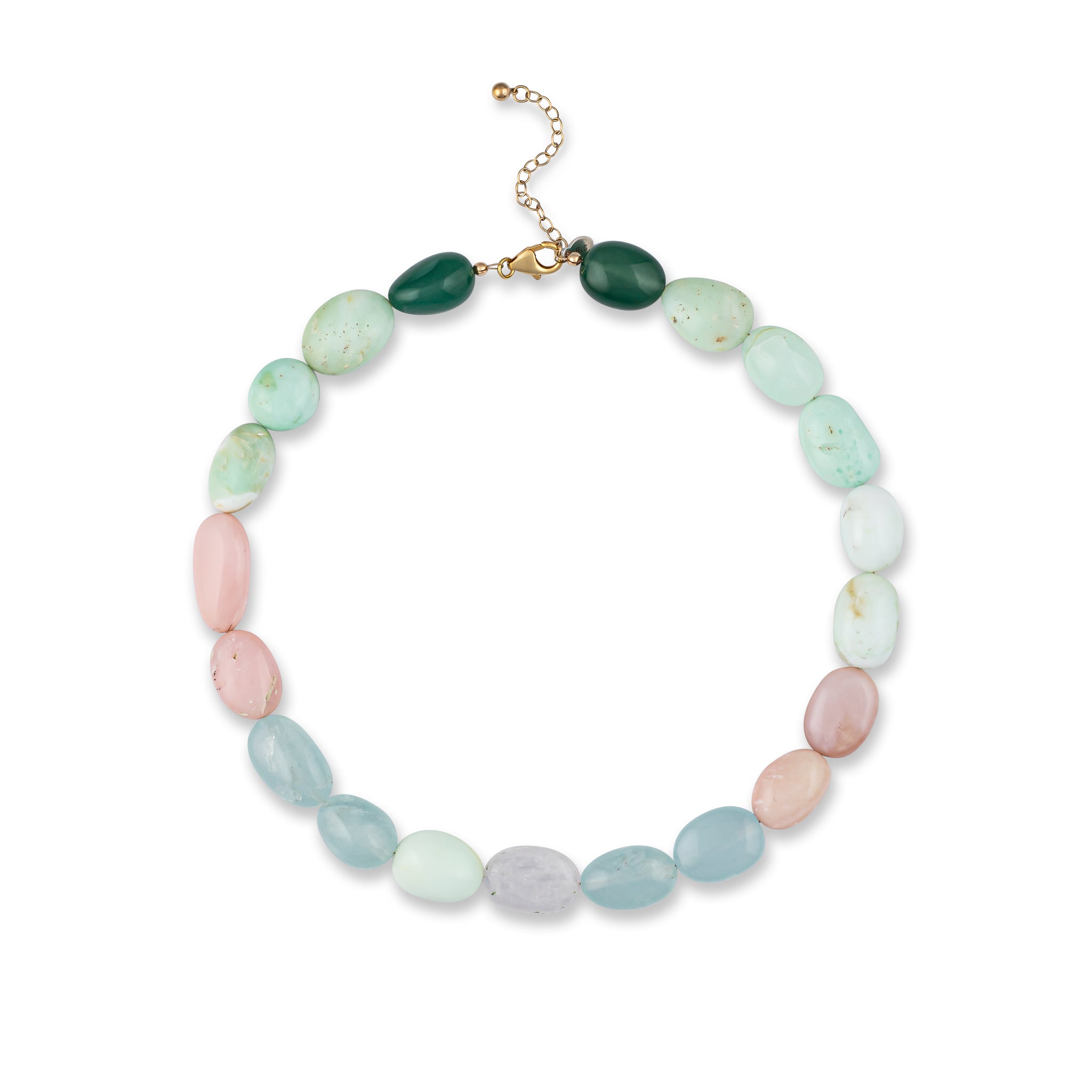 Multi Gemstone Beaded Necklace 16"-18" Adjustable