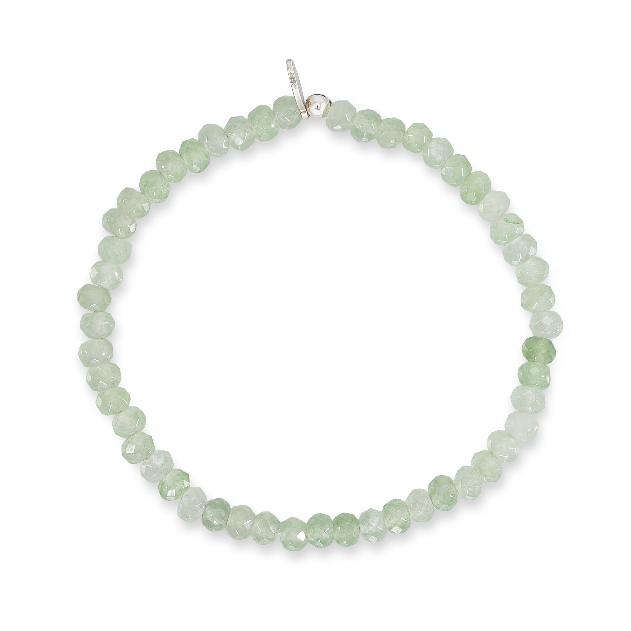 4mm Bright Green Jade Beaded Bracelet