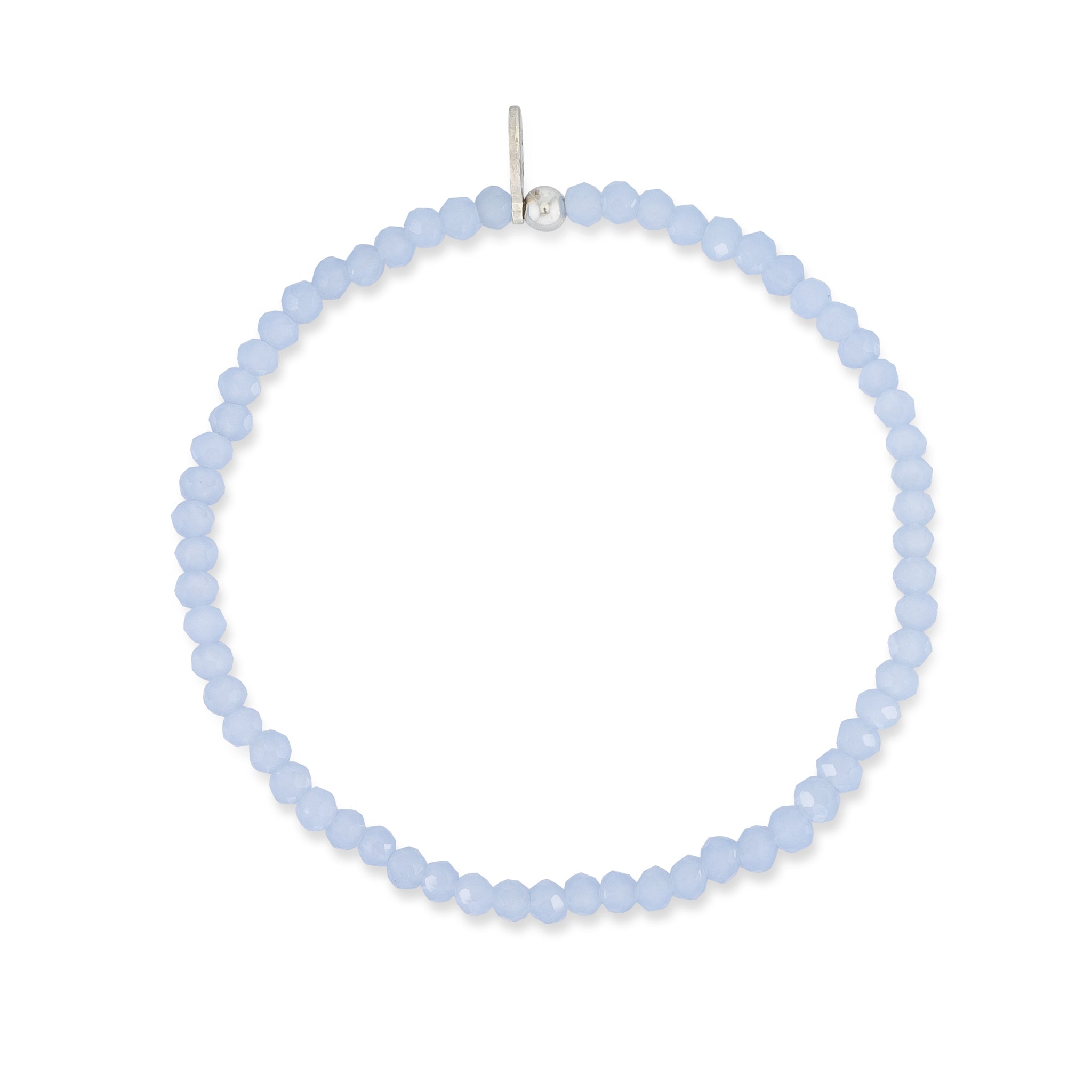 2mm Periwinkle Crystal Beaded Bracelet