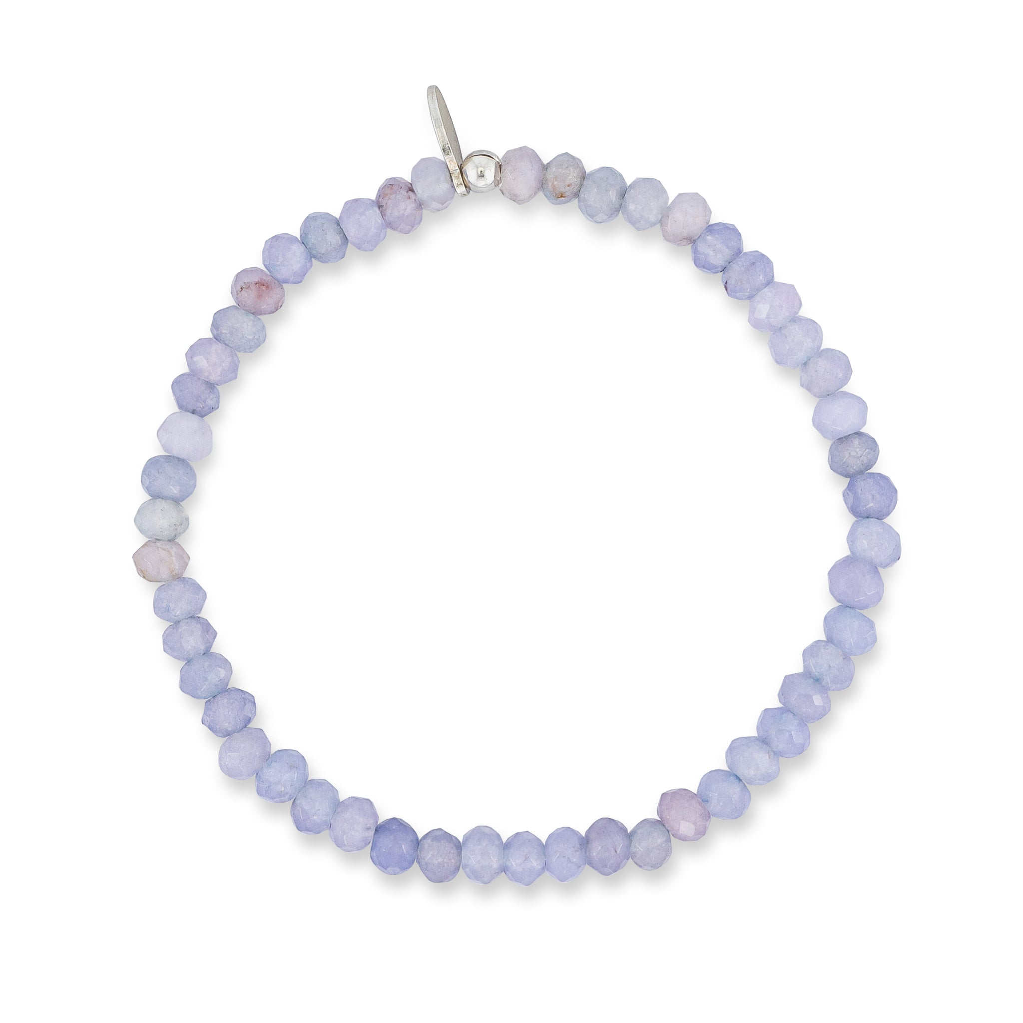 4mm Lavender Faceted Jade Beaded Bracelet
