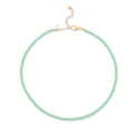Load image into Gallery viewer, 4mm Sparkly Green Crystal Beaded Adjustable Necklace
