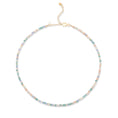 Load image into Gallery viewer, 2mm Soft Green Multicolored Crystal Beaded Adjustable 15"-17"
